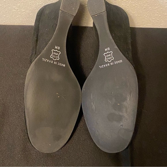 Vintage Alexandra Bartlett Suede Wedge Loafers 8 - Picture 6 of 6